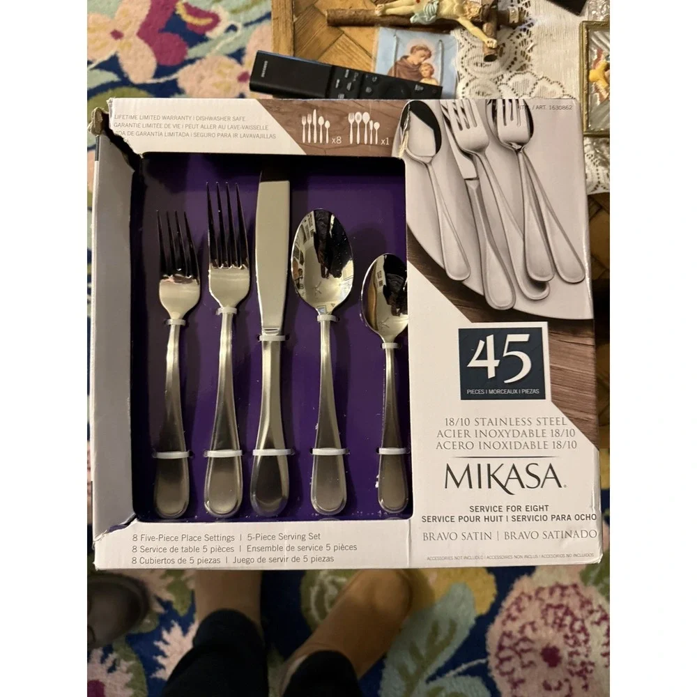 MIKASA  Harmony 45pc Service For 8 & 5 Pc Serving Set Stainless 18/10 Flatware